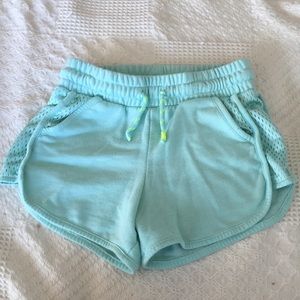 Aqua blue shorts